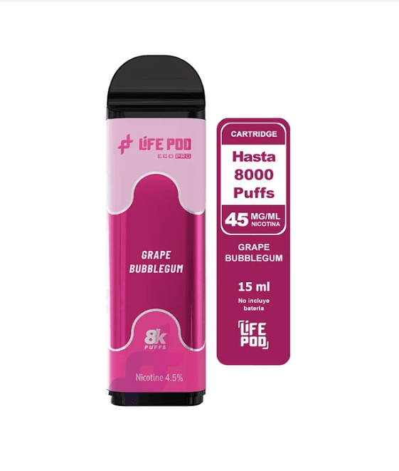 Life Pod Recarga Eco Pro Grape Bubblegum 8.000 Puff