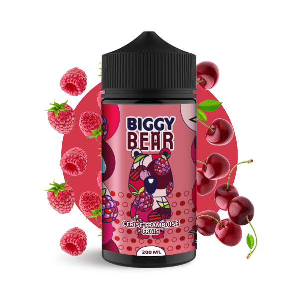 Biggy Bear Cerise Framboise Frais 200ML - Cereza y Frambuesa