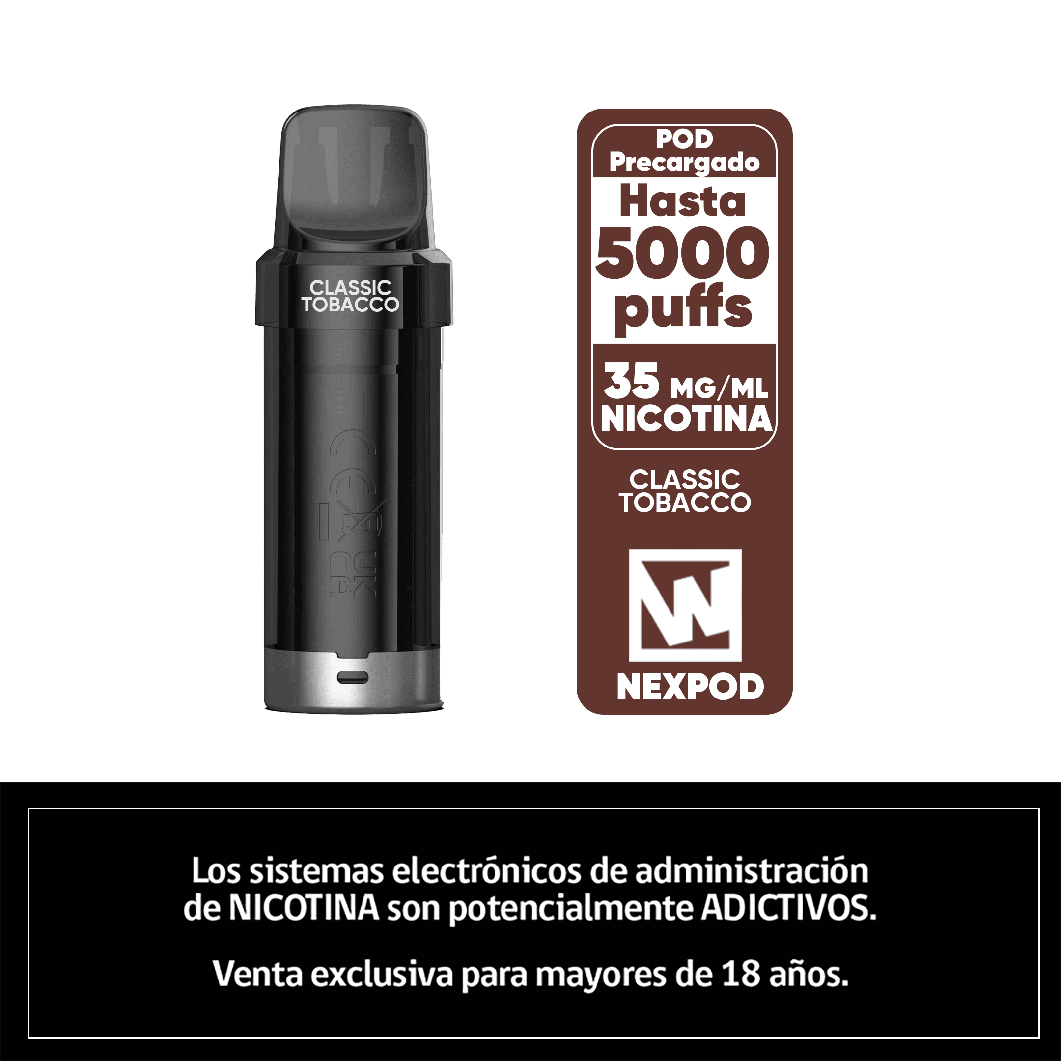 Cartucho de Recarga Wotofo Nexpod Classic Tobacco - Tabaco Clásico