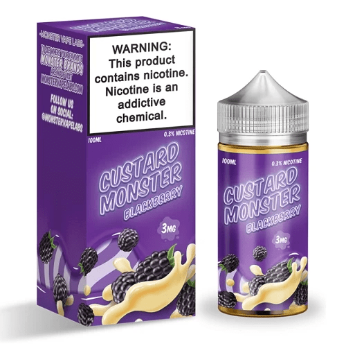 Custard Monster Blackberry 100 ml - Crema pastelera de Mora