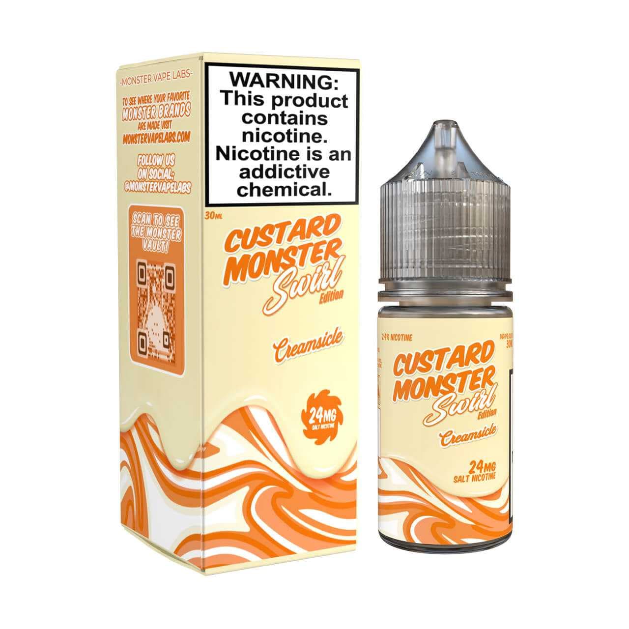 Custard Monster Swirl Creamsicle Salt 30ML - Vainilla y Naranja