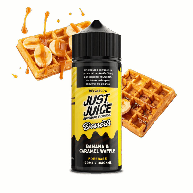 Just Juice Banana & Caramel Waffle 120ML - Waffle de Banana