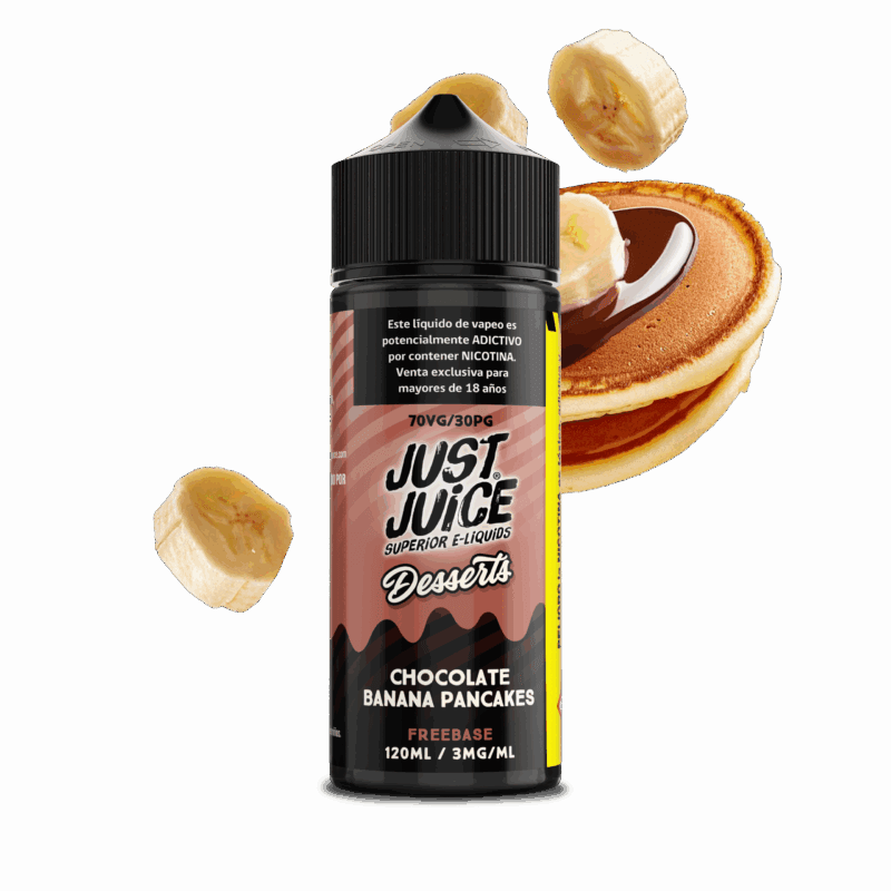 Just Juice Chocolate Banana Pancakes 120ML - Panqueques de Chocolate y Banana