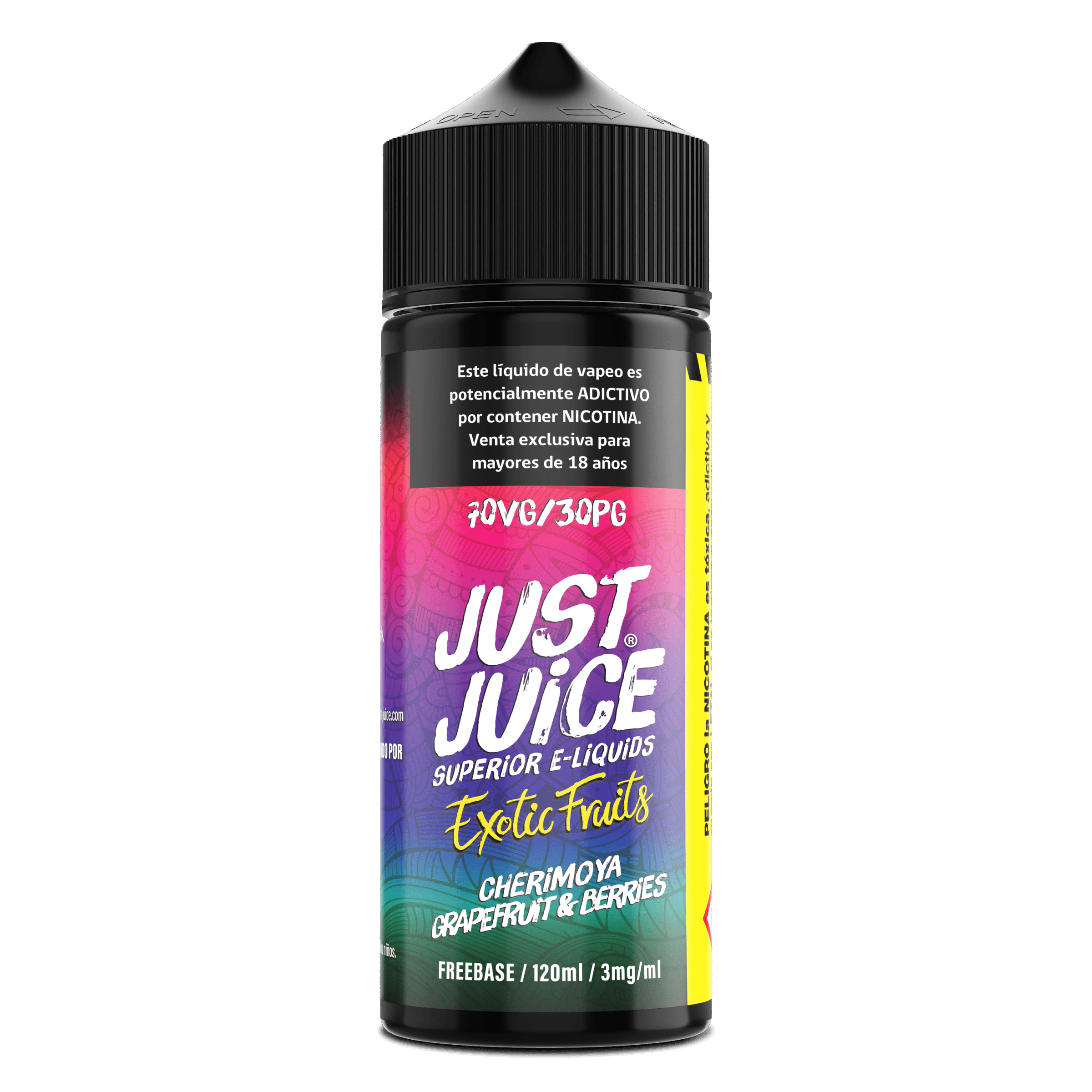 Just Juice Exotic Fruits Cherimoya Grapefruit & Berries 120ml - Chirimoya, Toronja & Berris