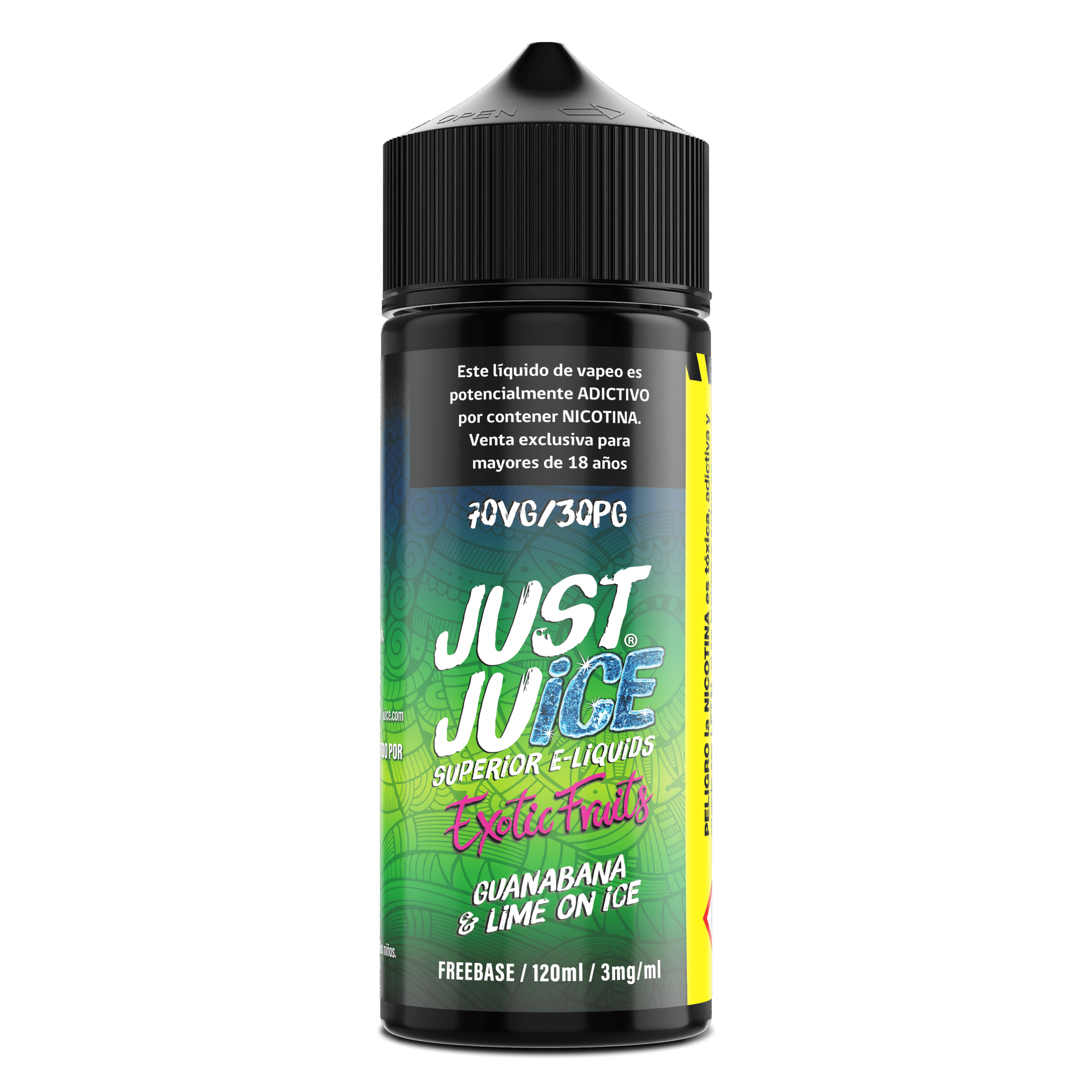 Just Juice Exotic Fruits Guanabana & Lime on Ice 120ml - Plátano, Piña, Crema y Lima