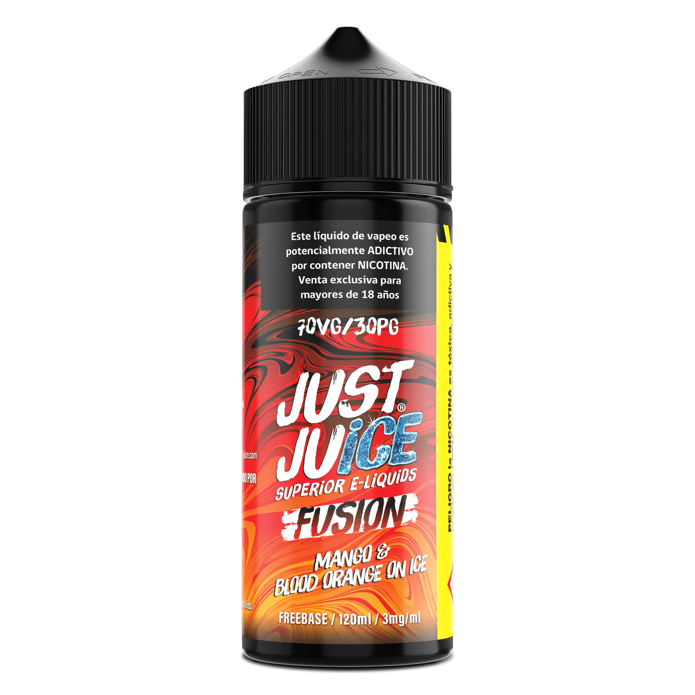 Just Juice Fusion Mango & Blood Orange On Ice 120ML - Mango, Naranja con Ice