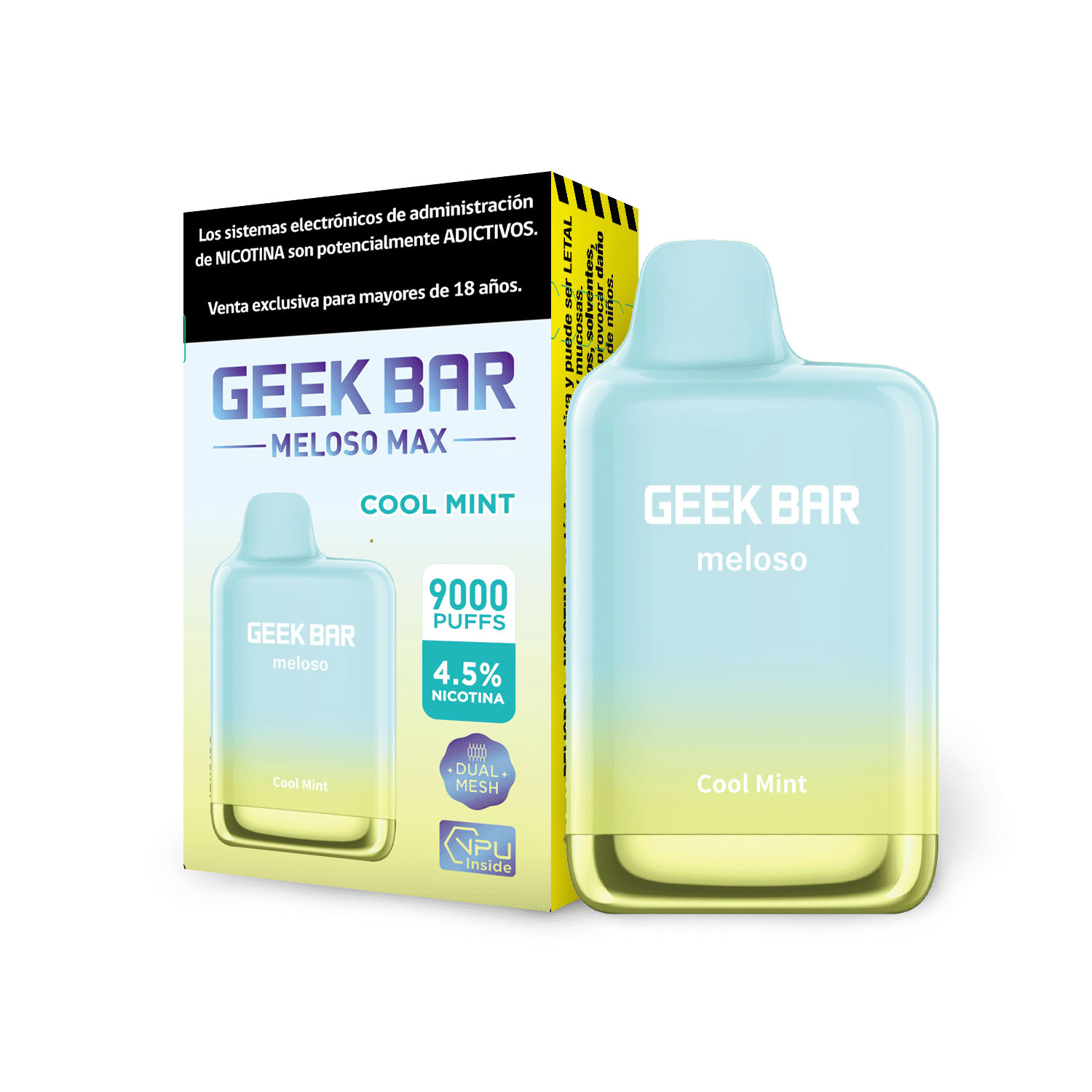 Geek Bar Meloso Max Cool Mint 9000 Puffs - Menta Fresca
