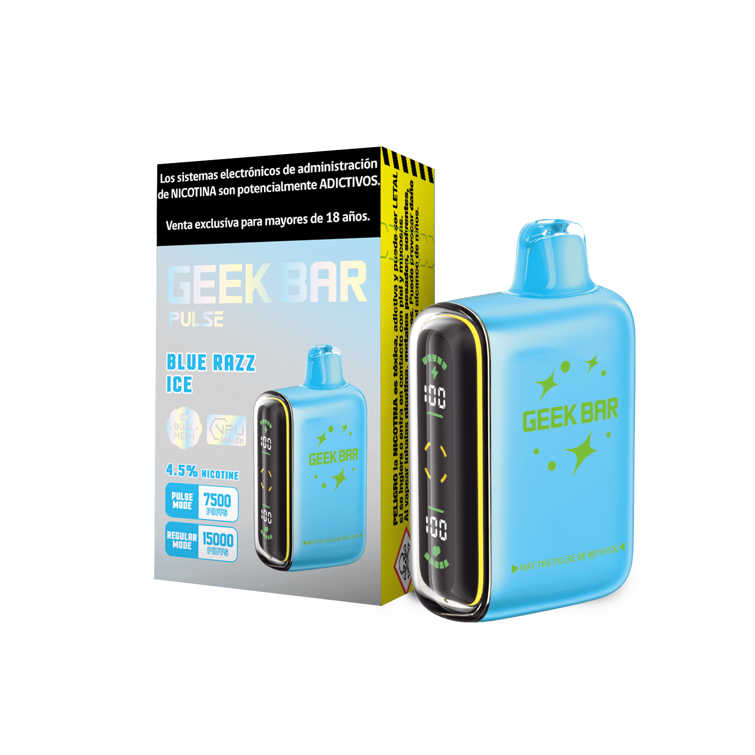 Geek Bar Pulse Blue Razz Ice 15000 Puff - Frambuesa Azul Hielo