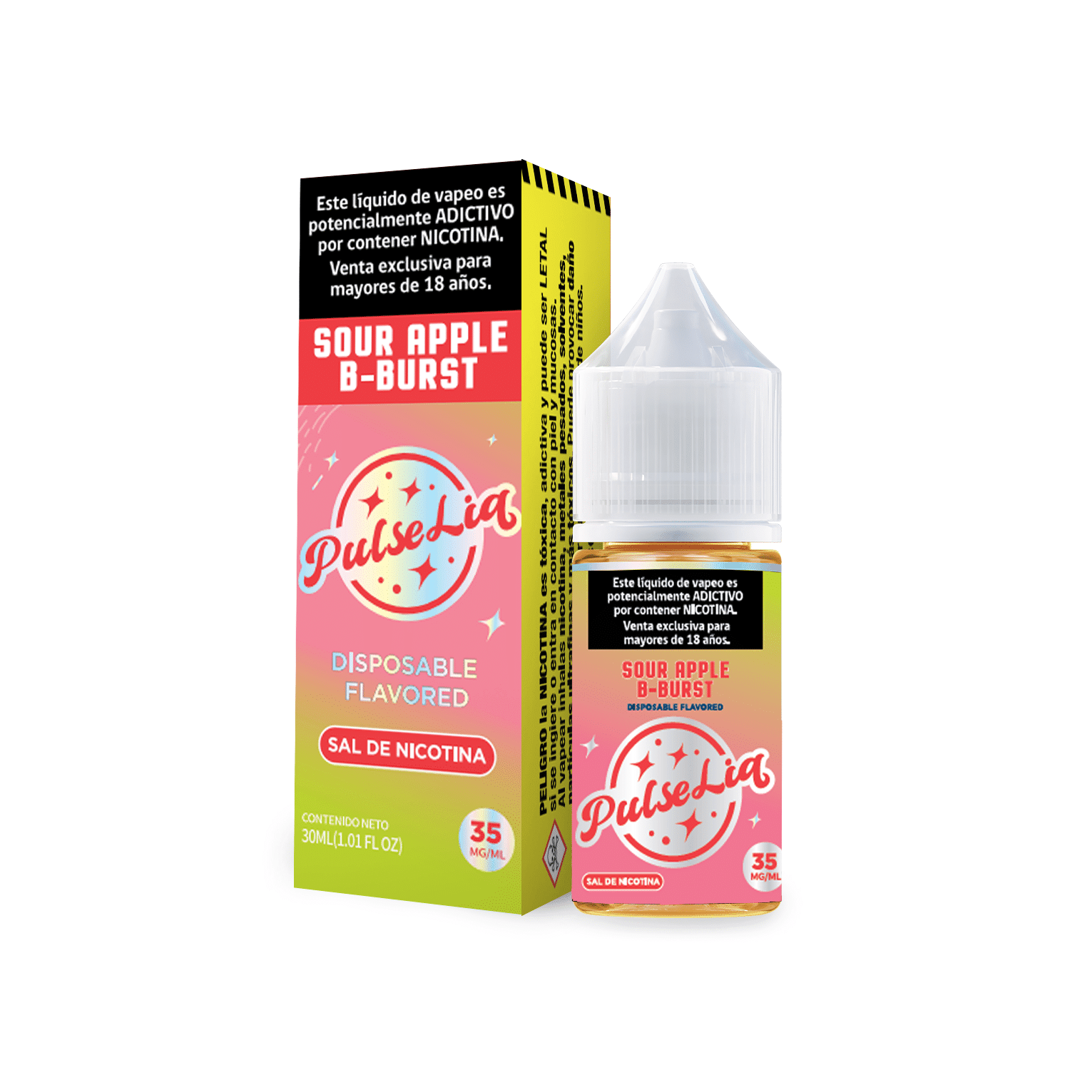 PulseLiq By Geek Bar Sour Apple B – Burst Salt 30ML - Manzana Verde Y Caramelo