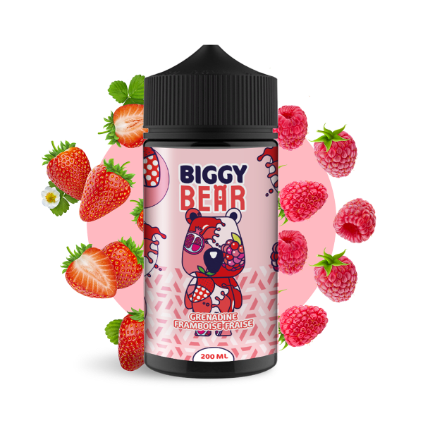 Biggy Bear Grenadine Framboise Fraise 200ML - Granadina, Frambuesa y frutilla