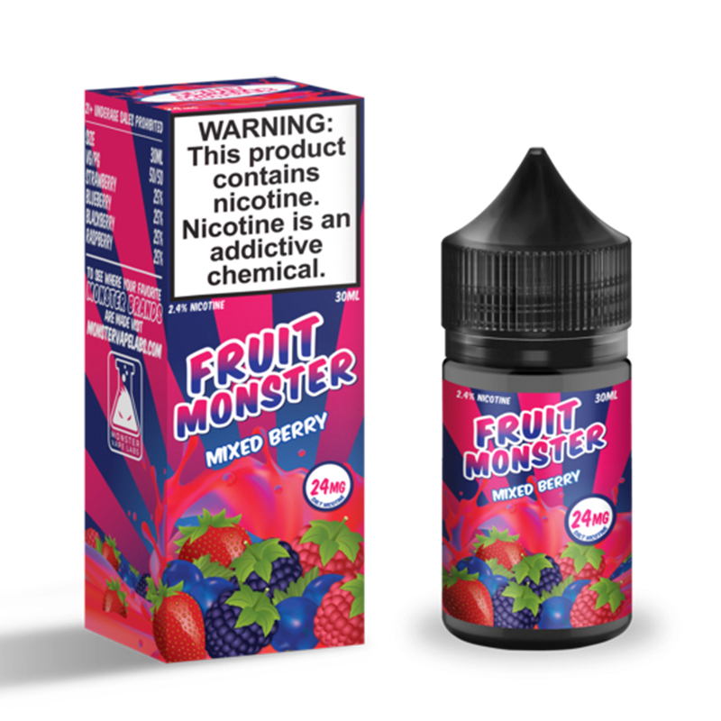 Fruit Monster Mixed Berry Salt 30ml - Frambuesas, Moras y Arándanos