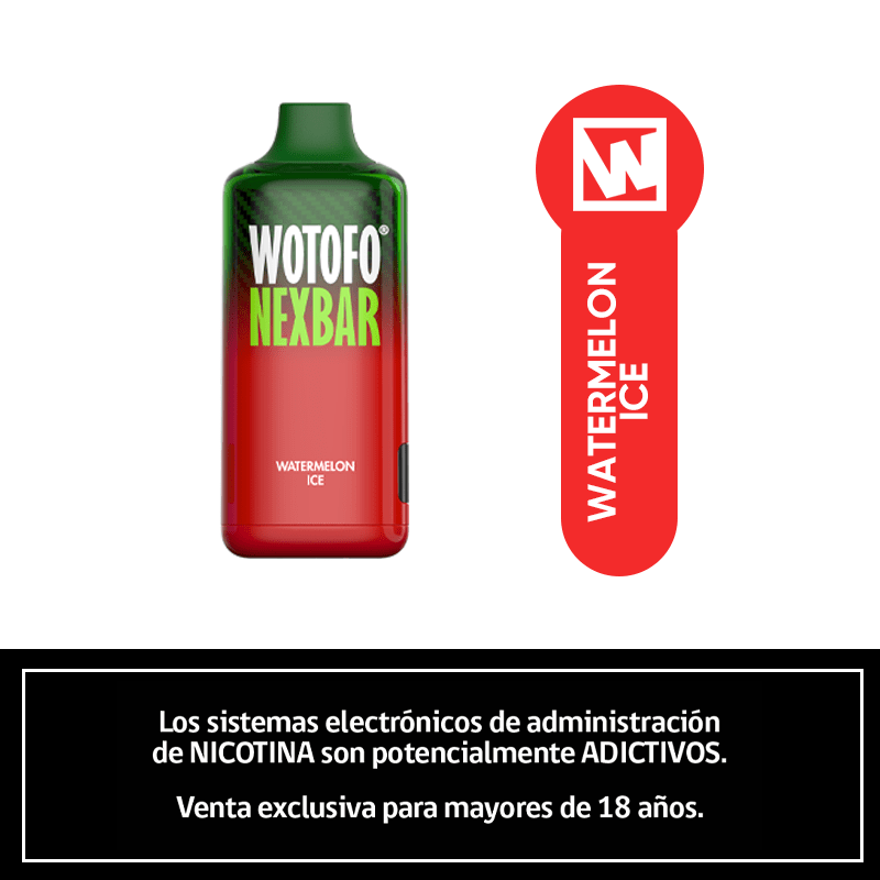 Wotofo Nexbar Watermelon Ice 10000 Puffs - Sandía Hielo
