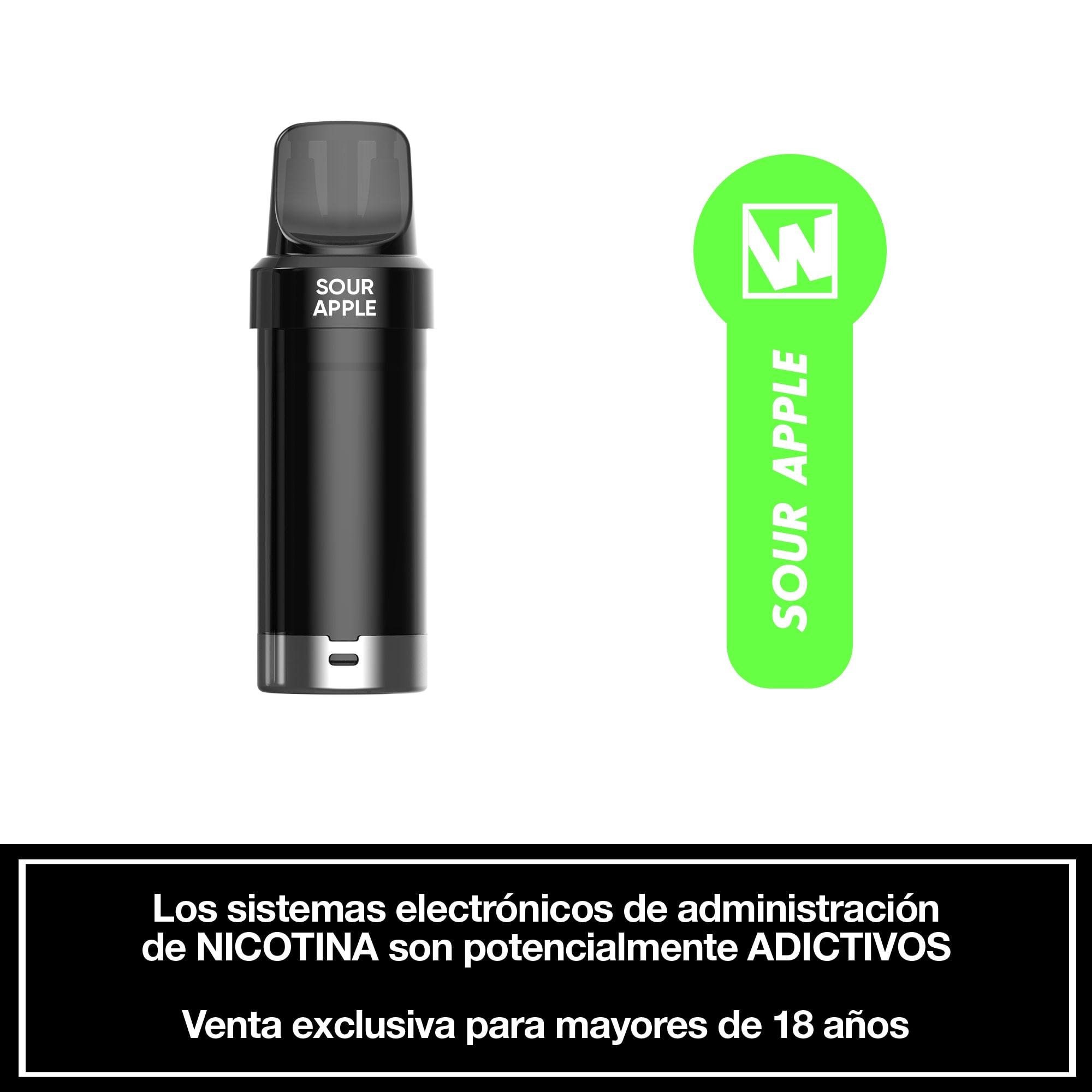 Cartucho de Recarga Wotofo Nexpod Sour Apple - Manzana Ácida