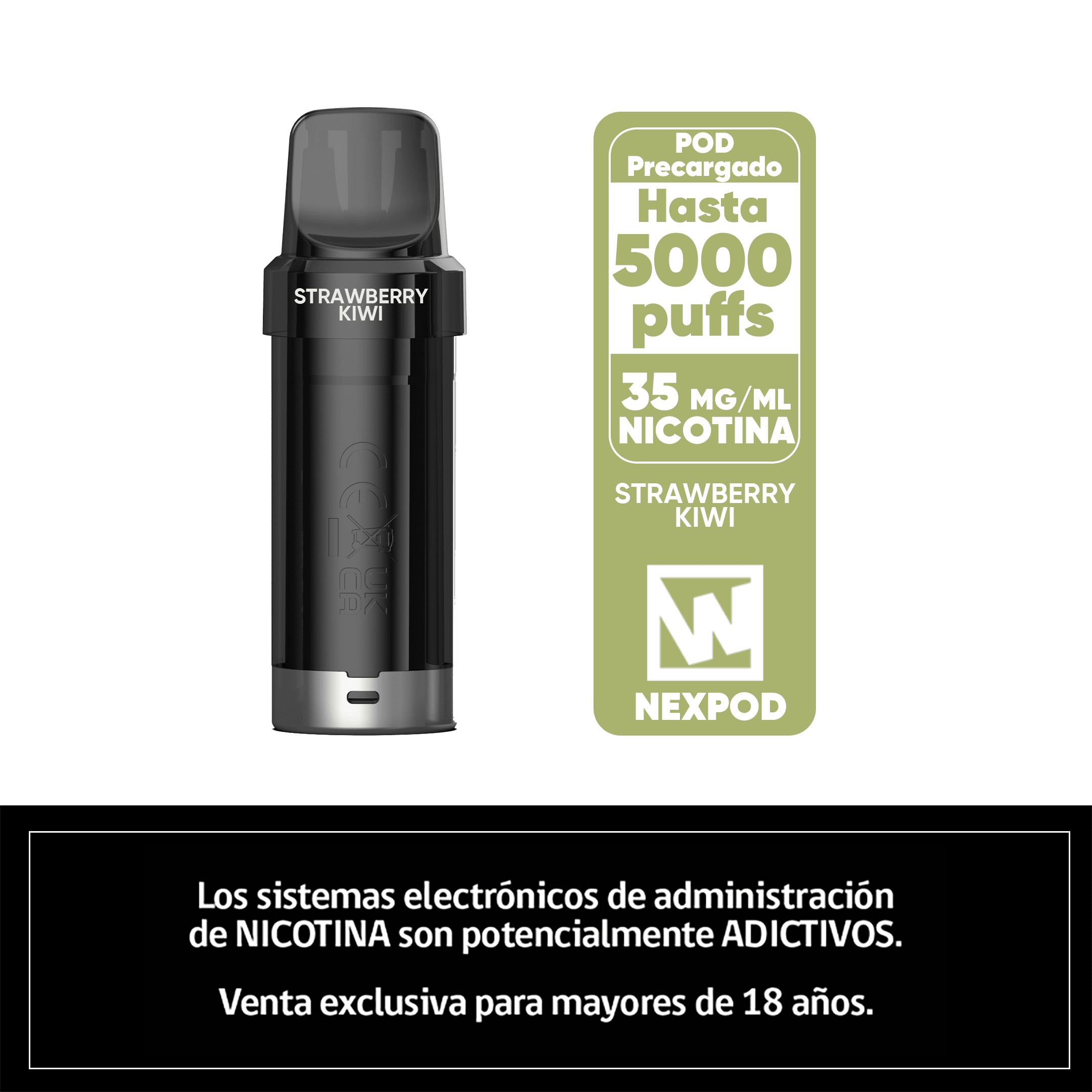 Cartucho de Recarga Wotofo Nexpod Strawberry Kiwi - Frutilla Kiwi