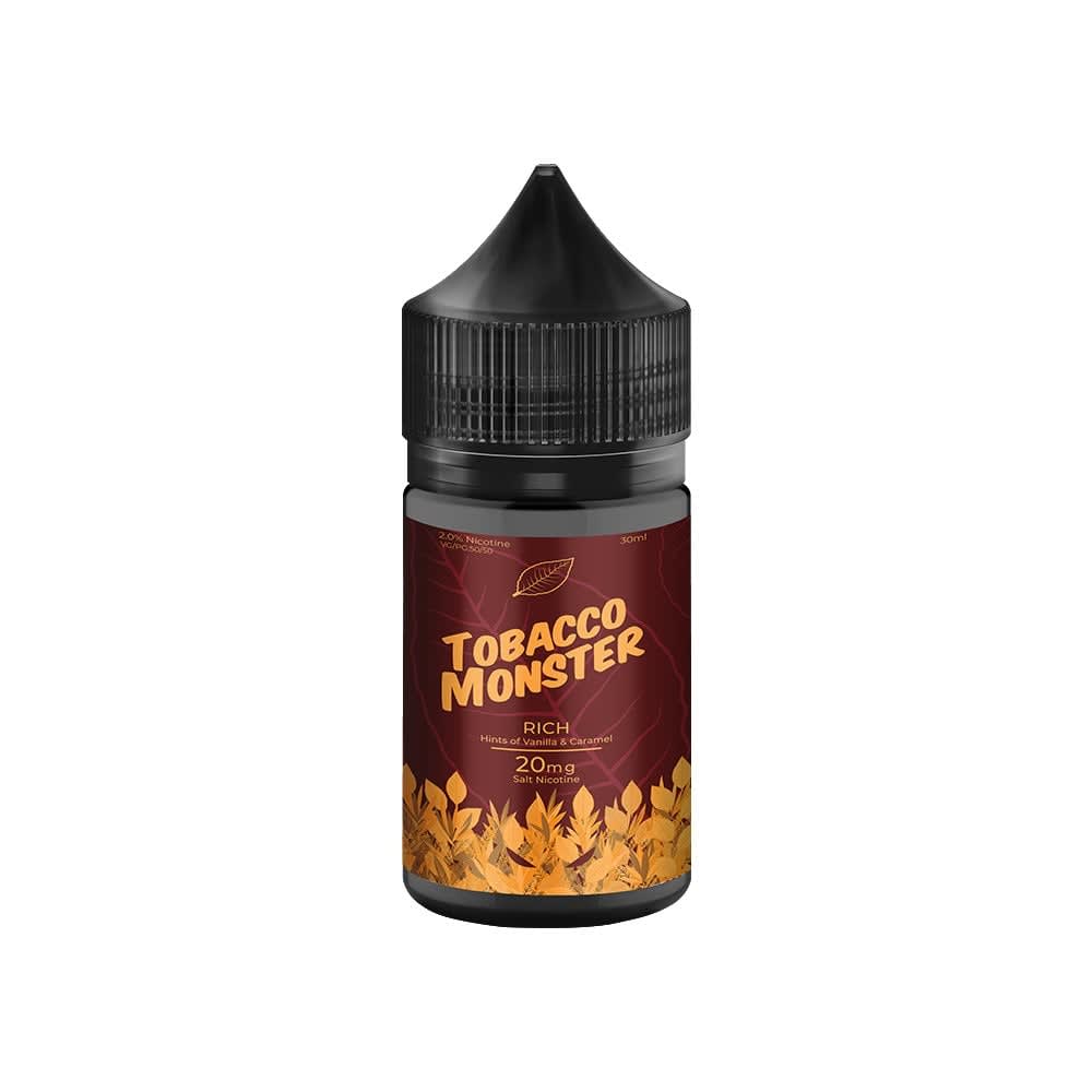 Tobacco Monster Rich Salt 30ml - Tabaco Vainilla Caramelo