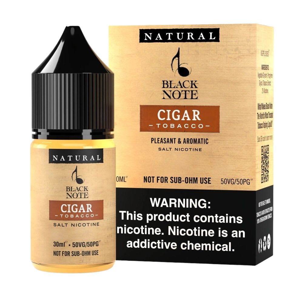 Black Note Cigar Tobacco Salt 30ml - Tabaco Ahumado