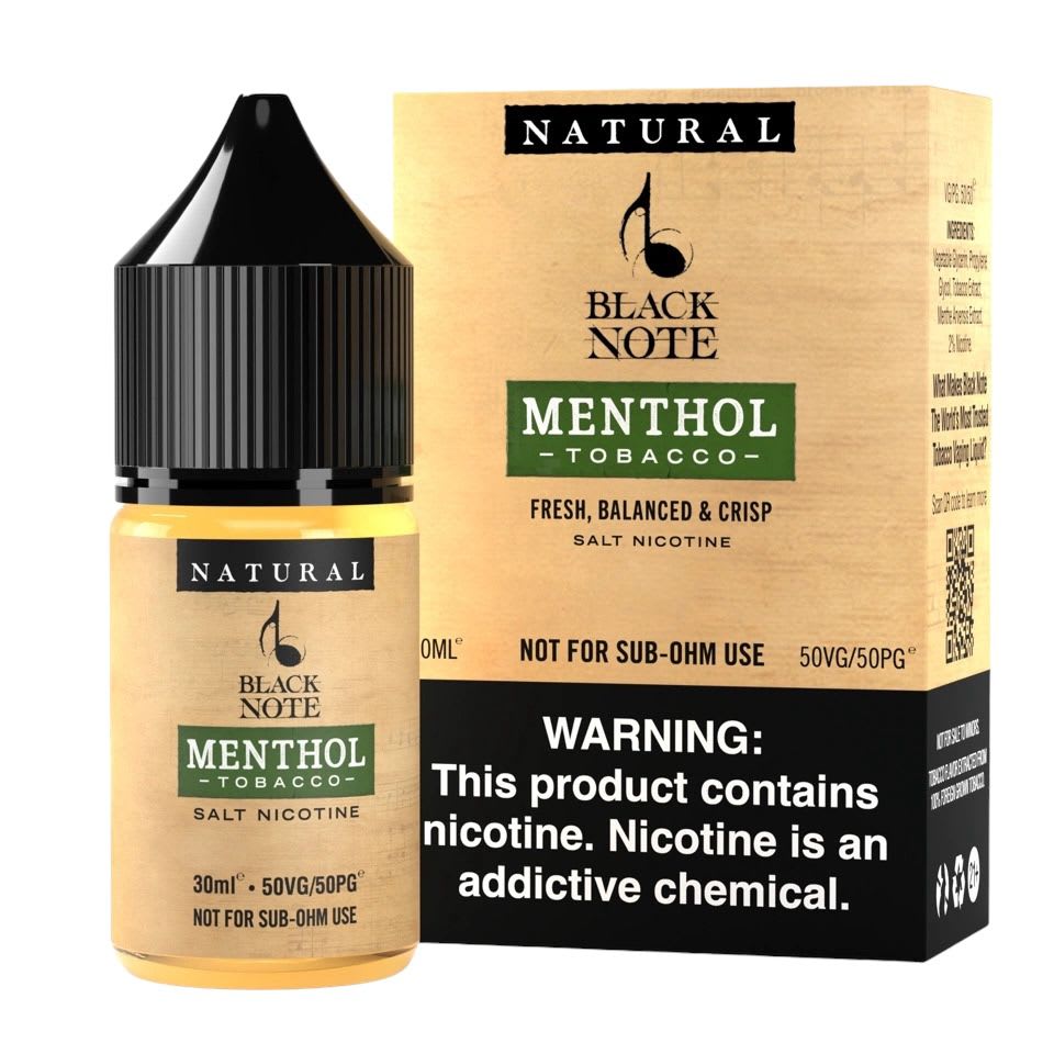 Black Note Menthol Tobacco Salt 30ml - Tabaco Menta