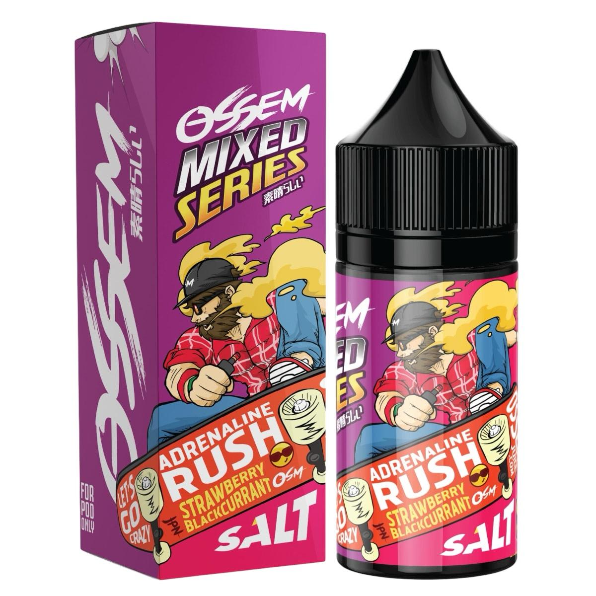 Ossem Mixed Adrenaline Rush Salt 30ml - Grosella Con Frutilla