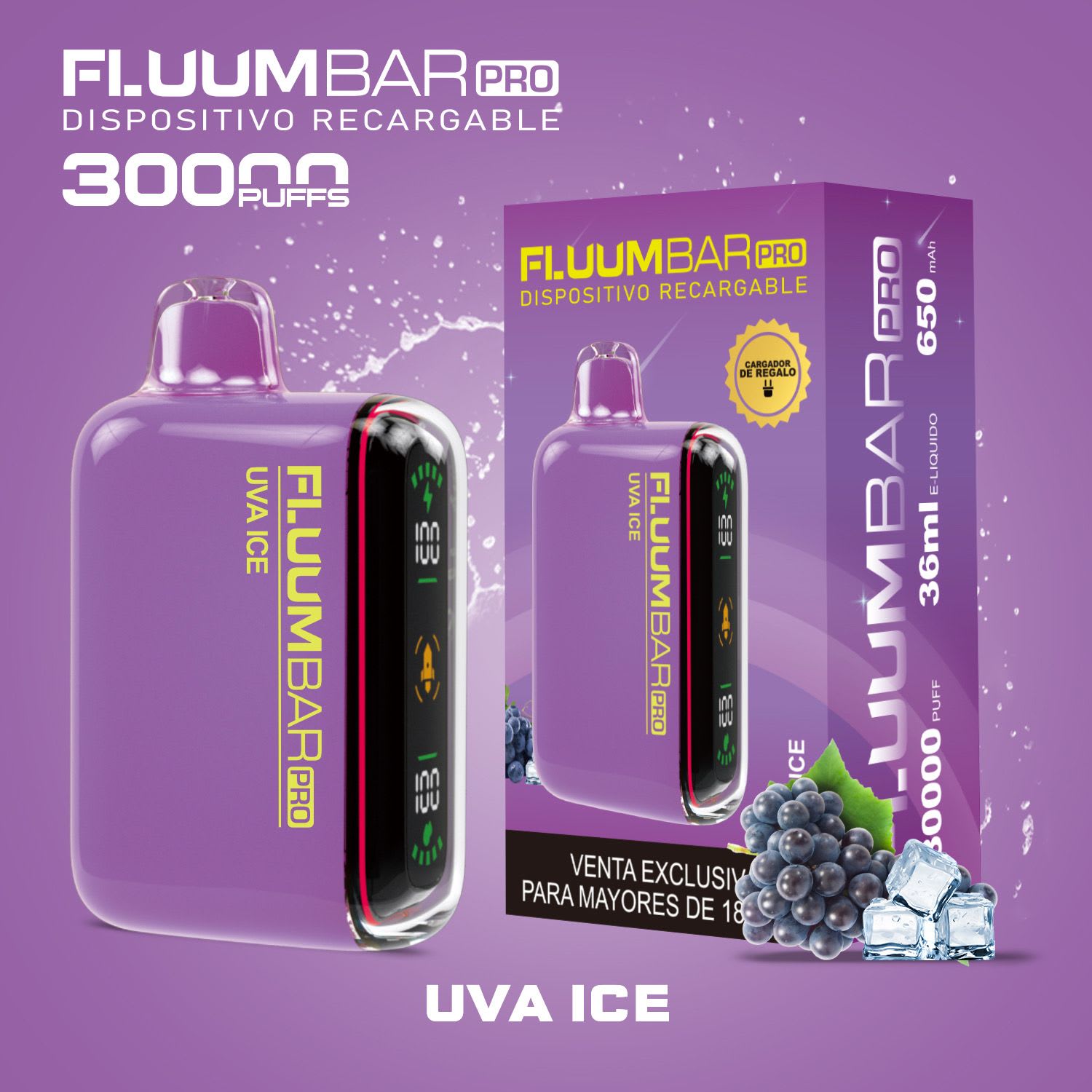 Fluumbar Pro Uva Ice 30.000 puffs