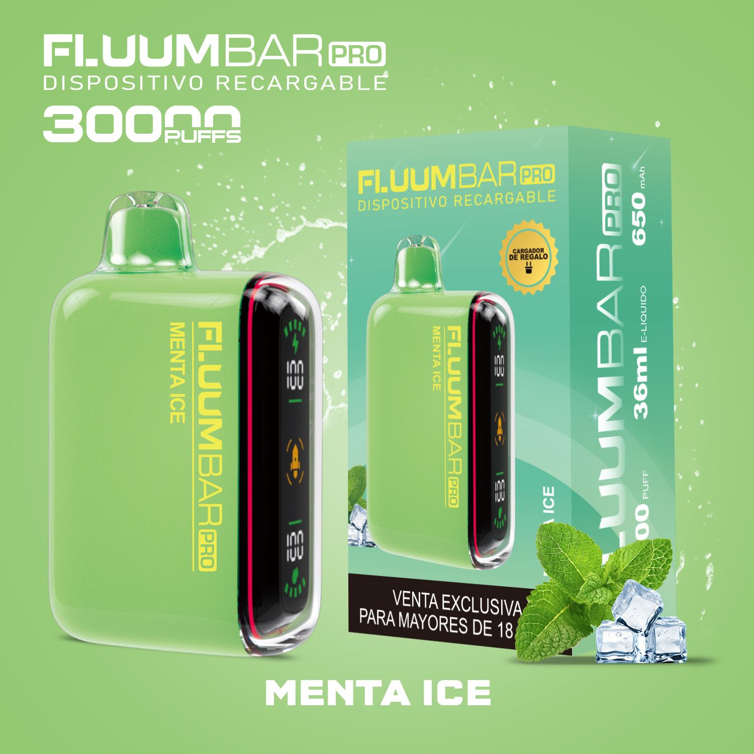 Fluumbar Pro Menta Ice 30.000 puffs