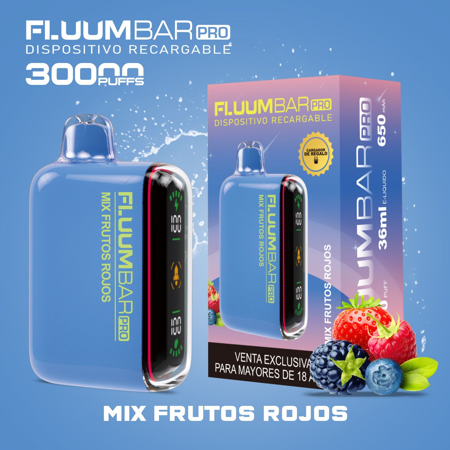 Fluumbar Pro Mix de frutos rojos 30.000 puffs