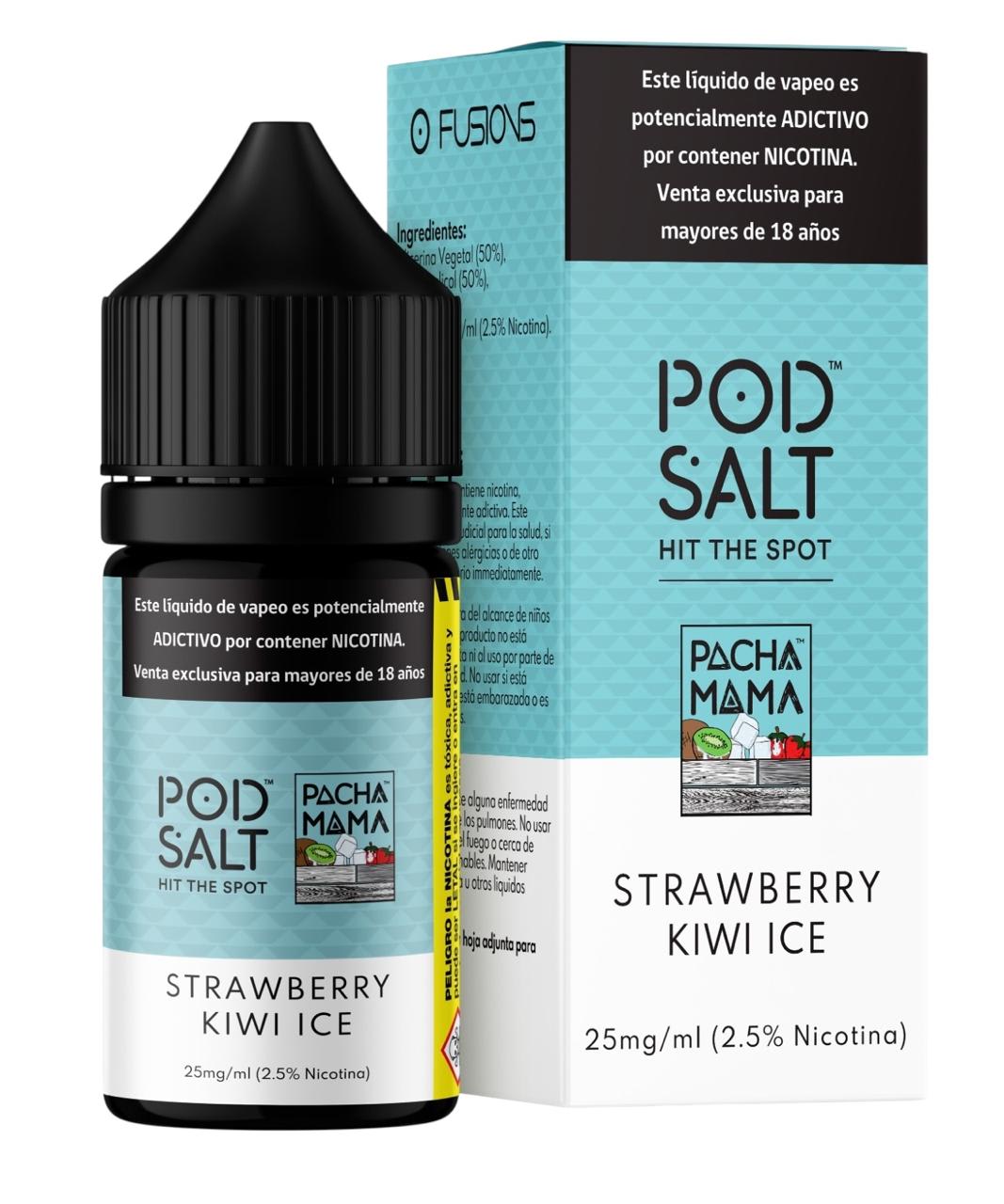 Pod Salt Strawberry Kiwi Ice Salt 30ml - Frutilla, Kiwi Hielo