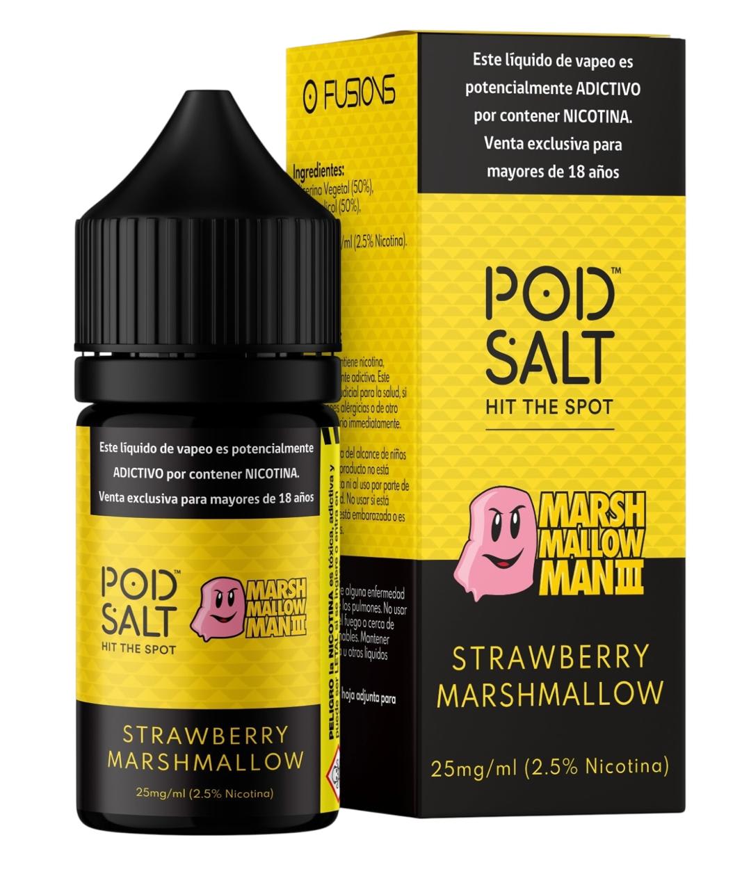 Pod Salt Stawberry Marshmallow Salt 30ml - Malvavisco de Frutilla