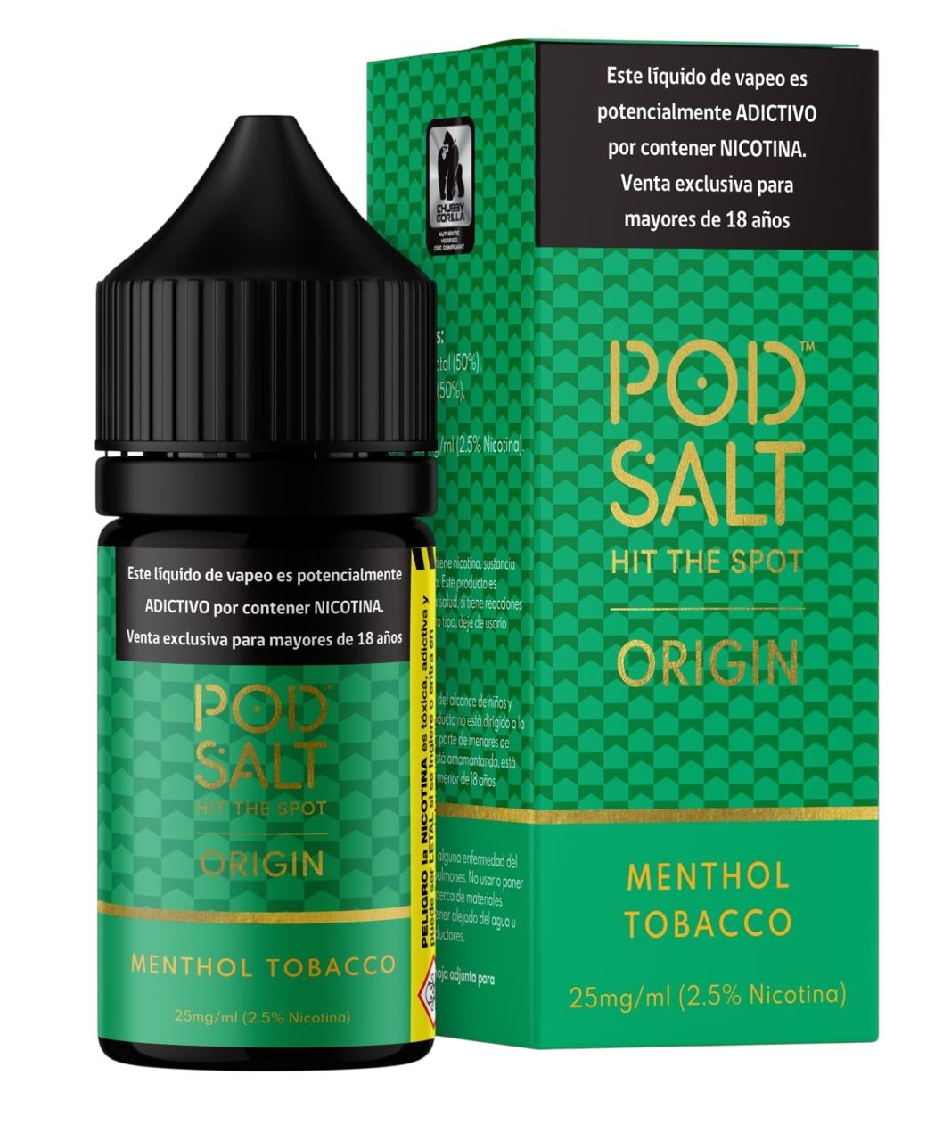 Pod Salt Menthol Tobacco Salt 30ml - Tabaco Mentol