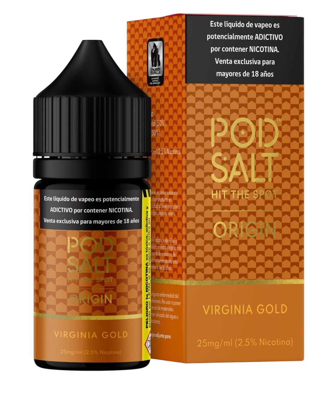 Pod Salt Virginia Gold Salt 30ml - Tabaco