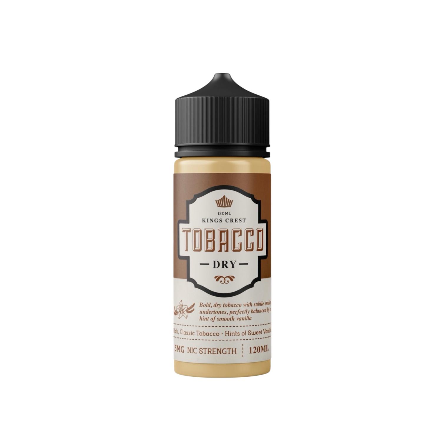 Kings Crest Tobacco VCT Dry 120ml - Tabaco Intenso