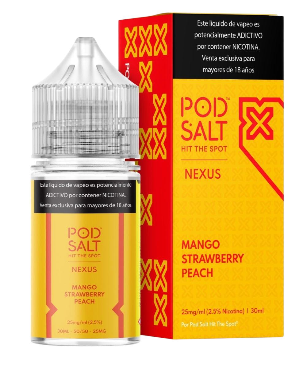 Pod Salt Nexus Mango Strawberry Peach Salt 30ML - Mango Frutilla Melocotones
