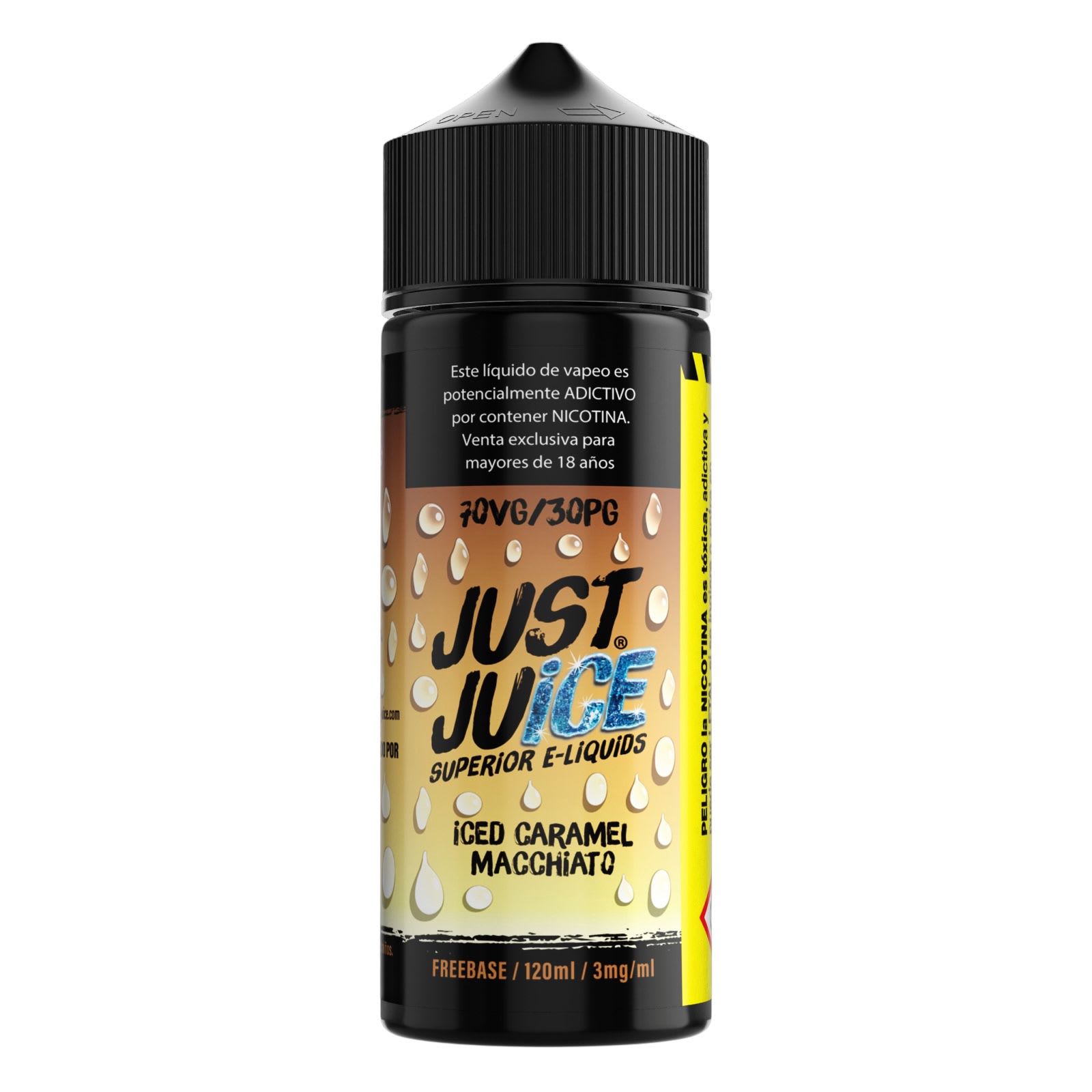 Just Juice Iced Caramel Macchiato 120ML - Leche Cremosa, Caramelo Hielo