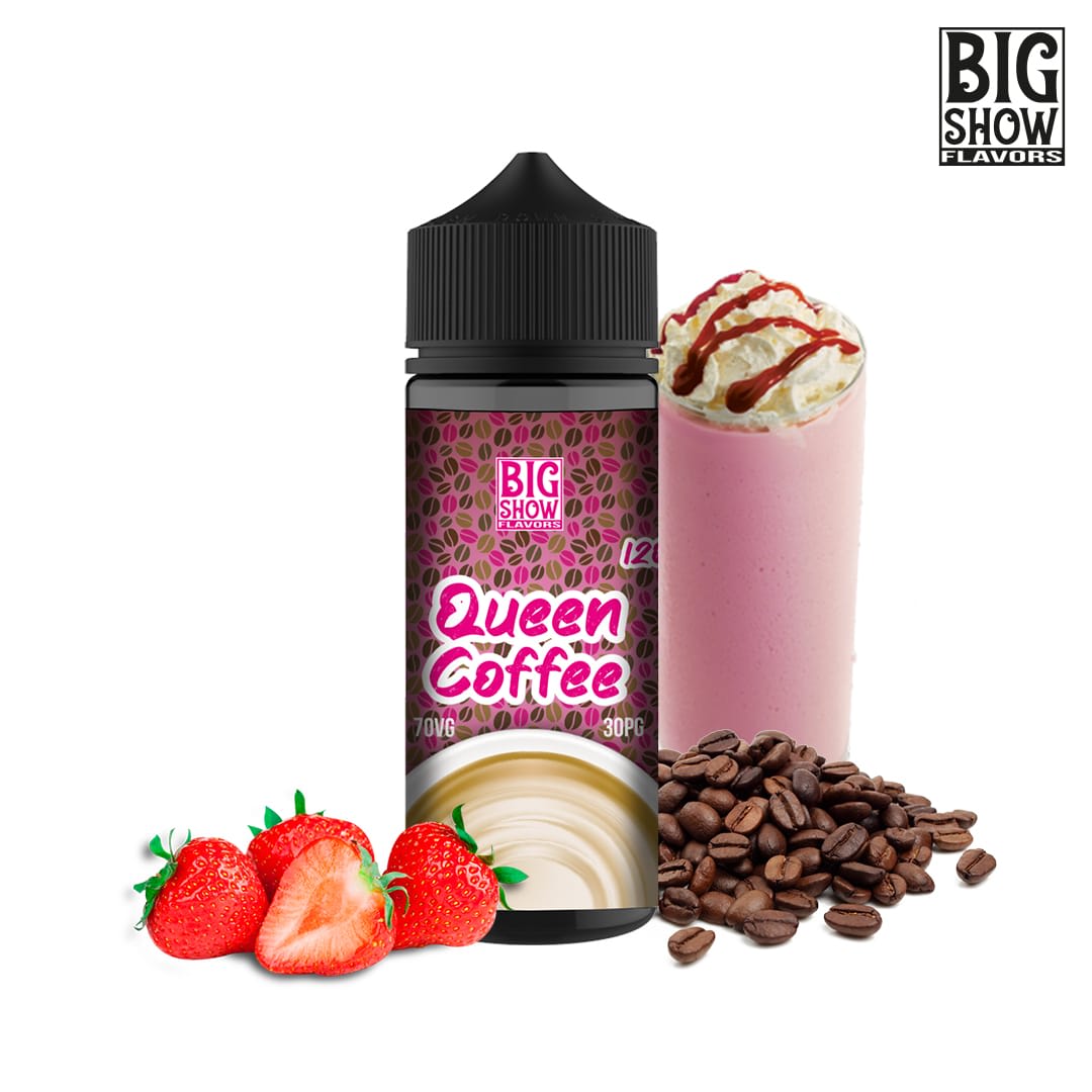 Queen Coffee 120ML - Café suave, Frutilla y Caramelo