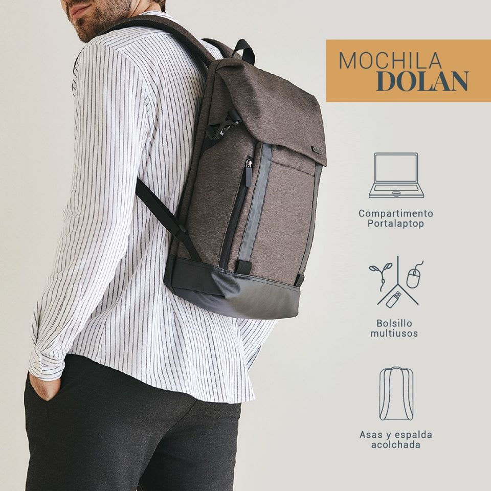 Mochila para hombre Dolan Marron | ITexpress.pe