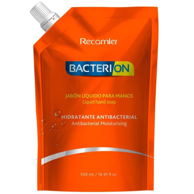 Jabón Hidratante Antibacterial Recarga 500ml Original - Bacterion