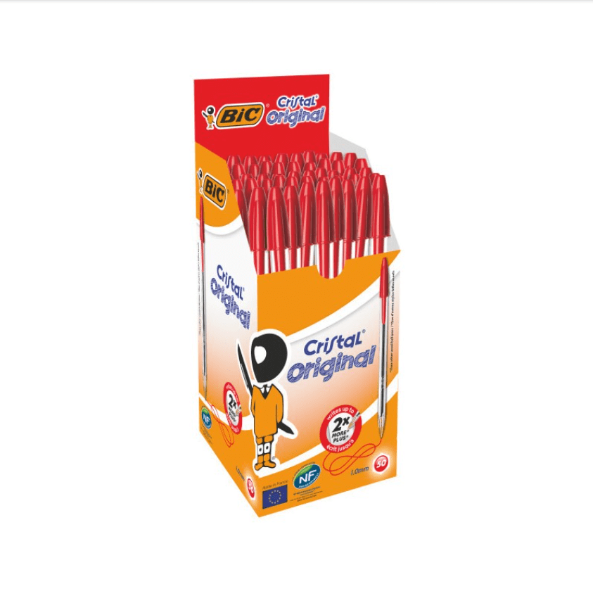 Bic Cristal 1.0mm Roja Punta media 50 und1
