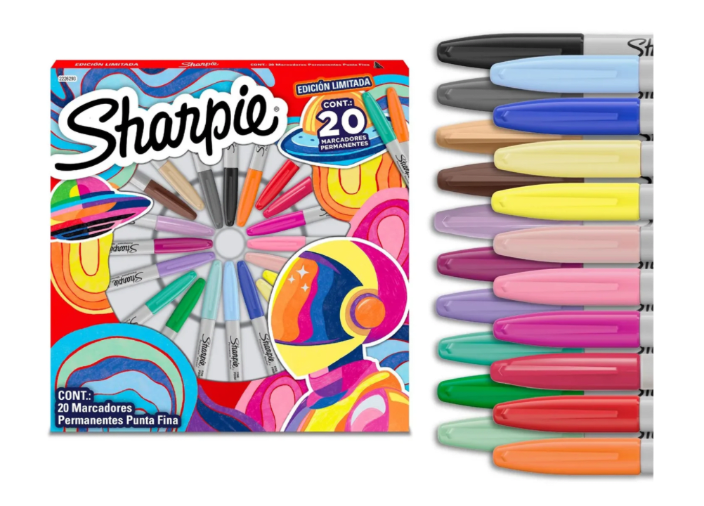 Ruleta 20 Marcadores Permanentes Mini Sharpie1
