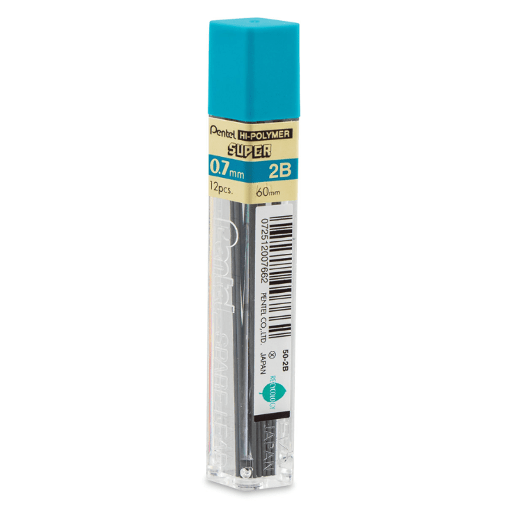Tubo 12 minas 0.7mm 2B PENTEL1