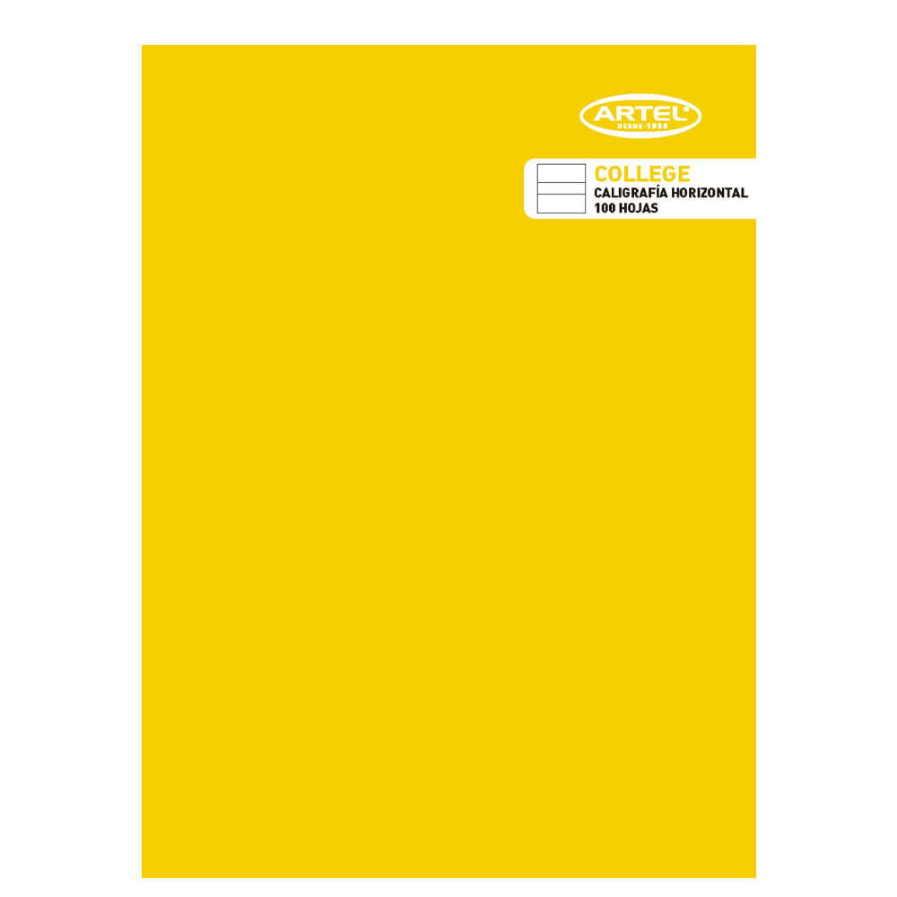 Cuaderno College Caligrafía Horizontal 100 hjs Artel1