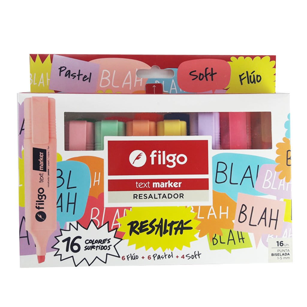 Destacador TEXT MARKER / Estuche 16 surtido1