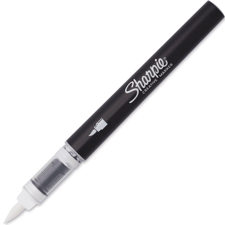 Marcador Acrílico Punta Pincel Blanco Sharpie1