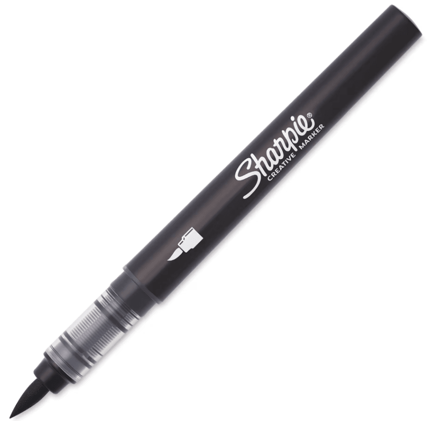 Marcador Acrílico Punta Pincel Negro Sharpie1