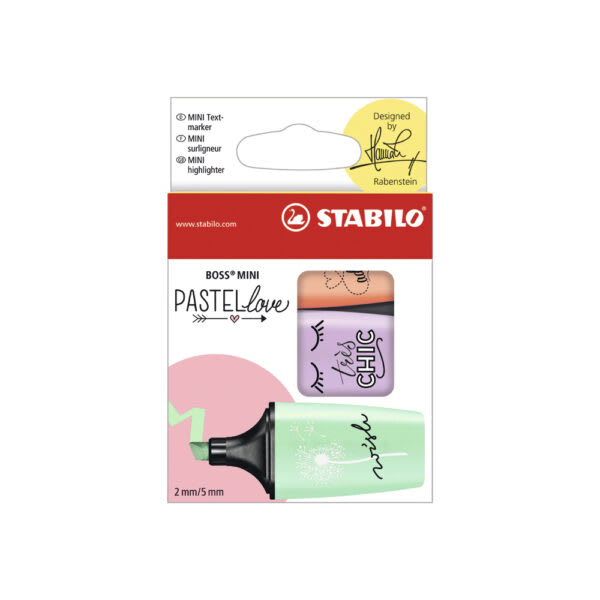 Set 3 mini destacador pastel1