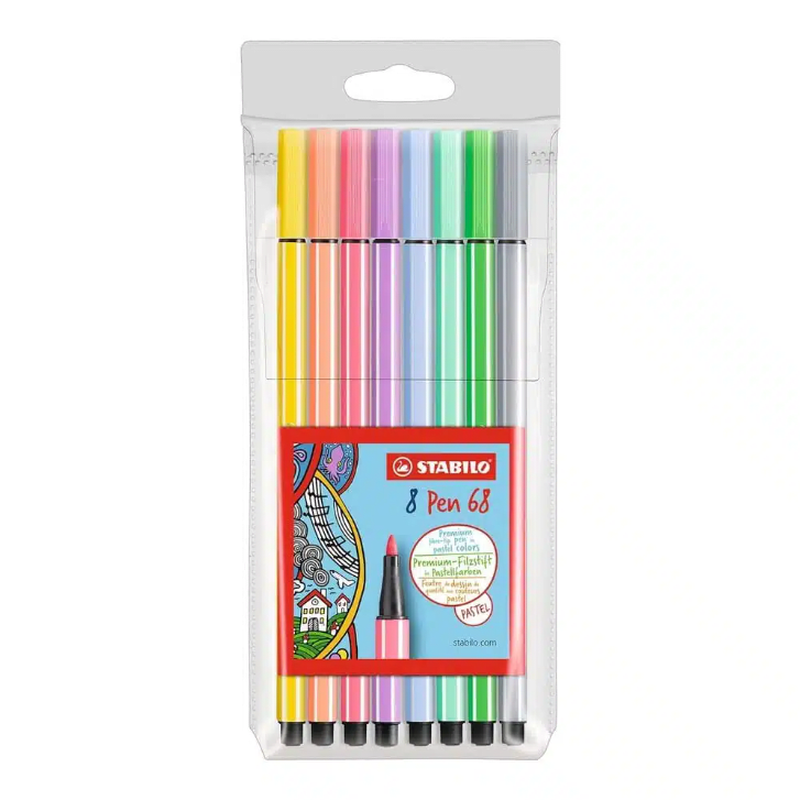 Rotulador Stabilo Pen 68 Pastel Estuche Con 8 Colores1
