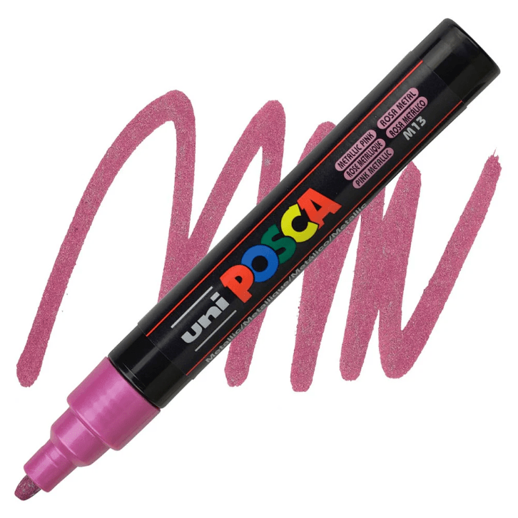 Marcador Acrílico Rosa Metálico PC-5M Punta Media Posca1