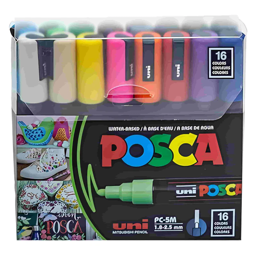 Set Marcadores Posca 5m 16 Colores Color1