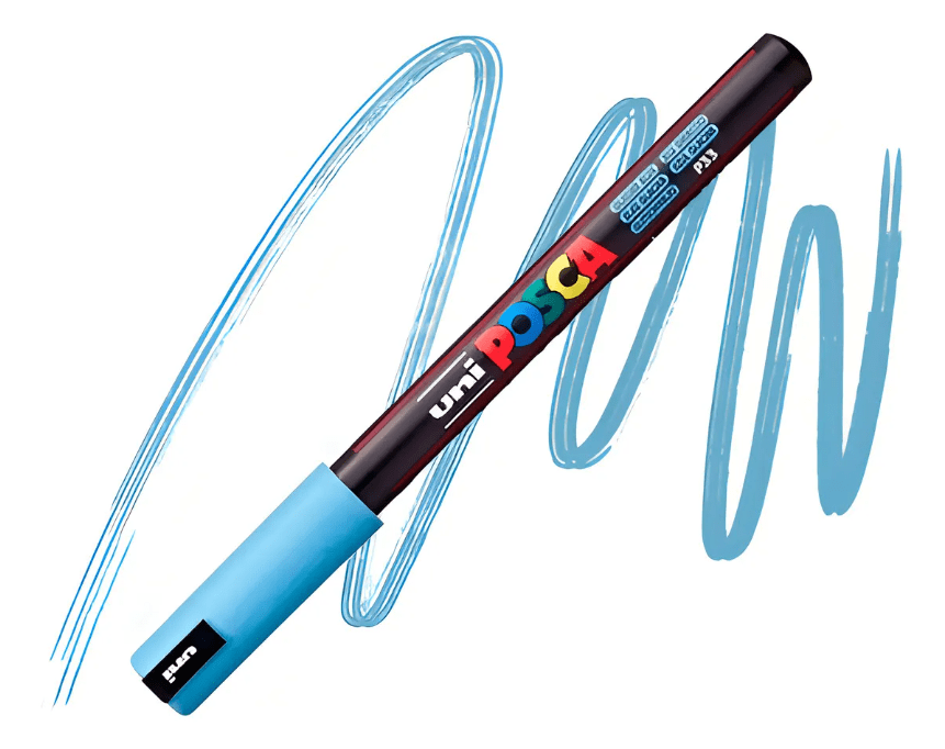 Marcador Acrílico Azul Glaciar PC-1MR Punta Extra Fina Posca1