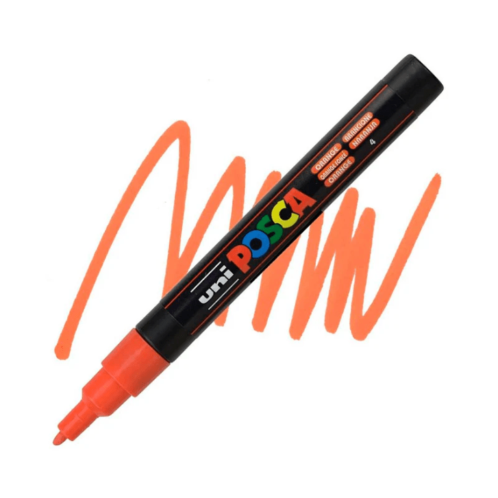 Marcador Acrílico Naranja PC-3M Punta Fina Posca1
