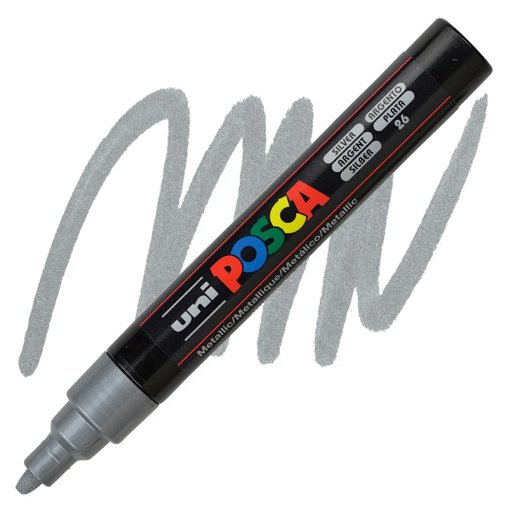 Marcador Acrílico Plateado 5M 1.8-2.5mm Posca1