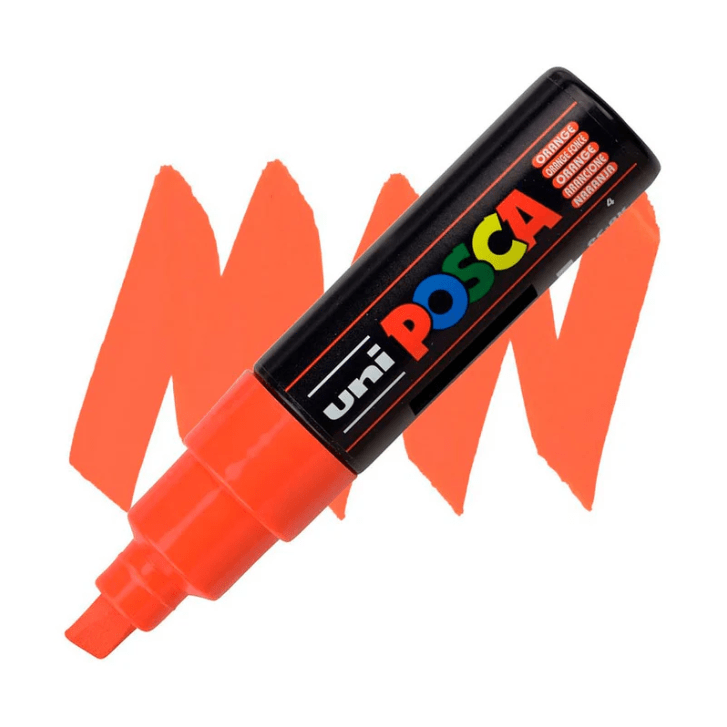Marcador Acrílico Naranja PC-8K Punta Biselada Posca1